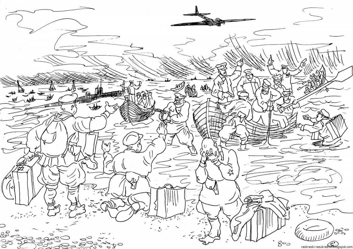 Horrible war coloring page