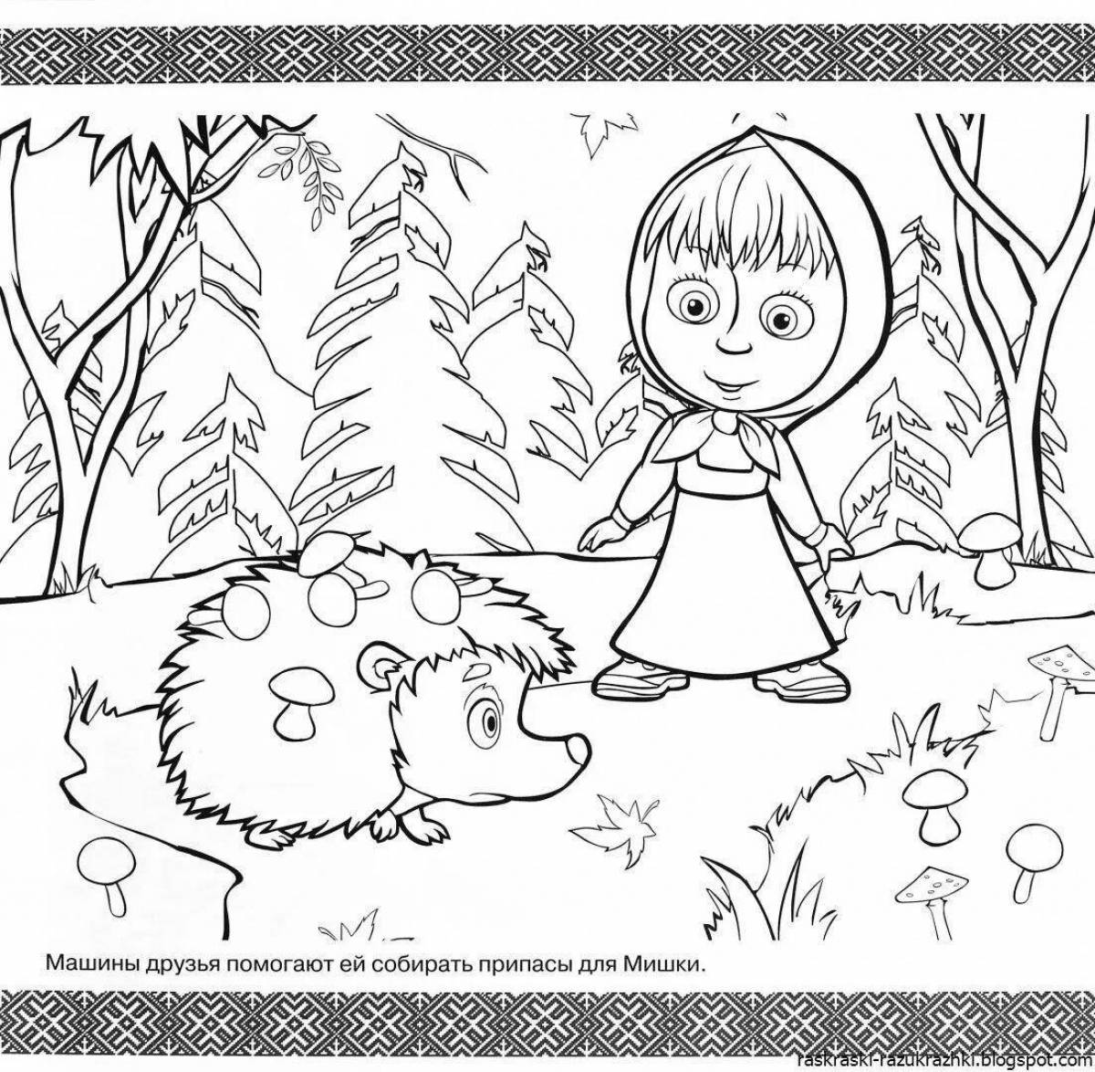 Live Masha and the bear coloring book