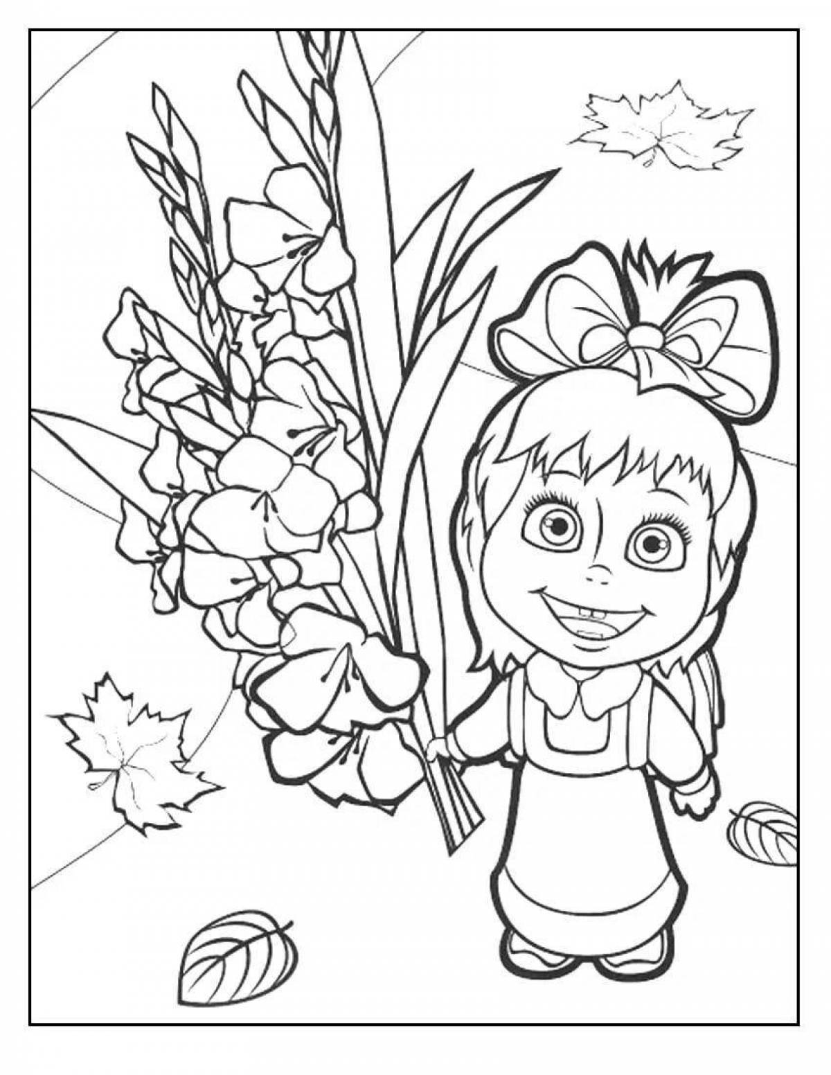 Delightful masha and the bear coloring book