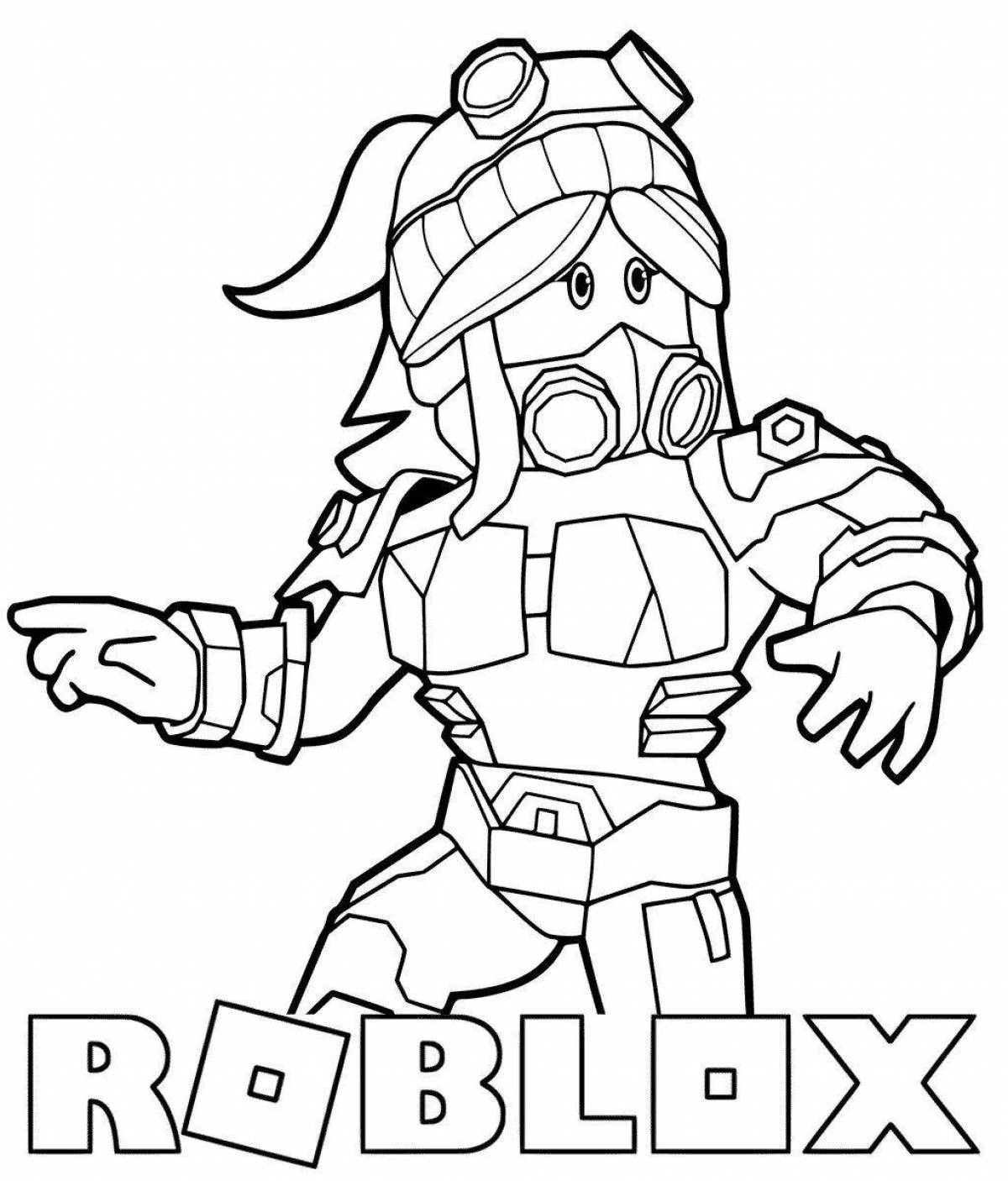 Color-dynamic roblox coloring page for boys 10 years old
