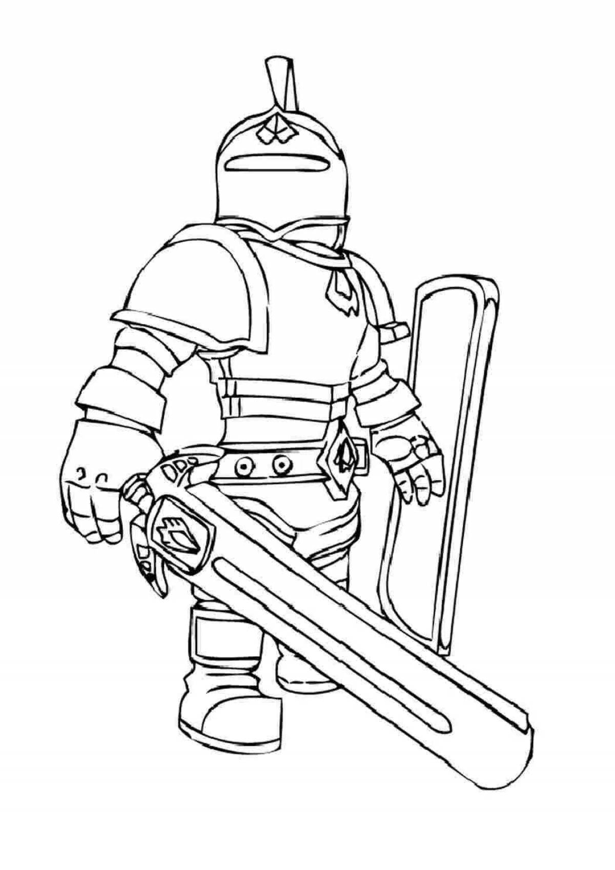 Color-luminous roblox coloring page for boys 10 years old