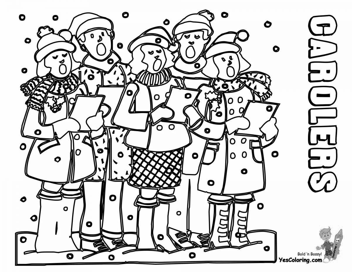 Exquisite carol coloring pages for kids 6 7