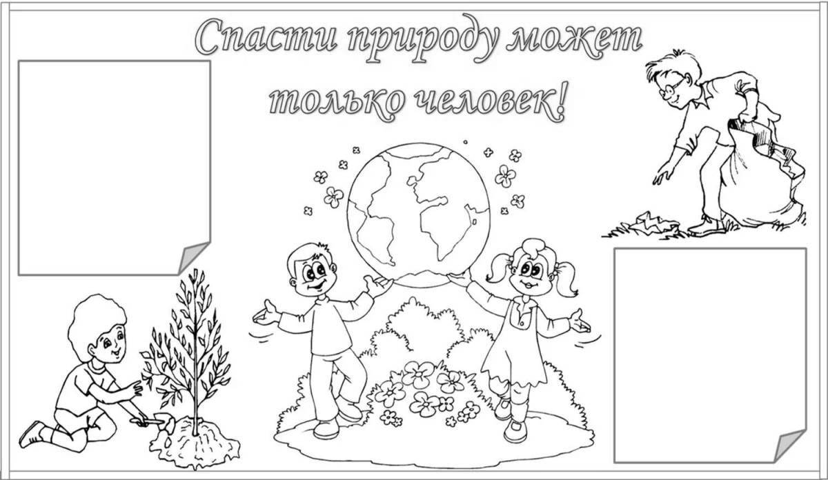 Fun eco coloring book for kids