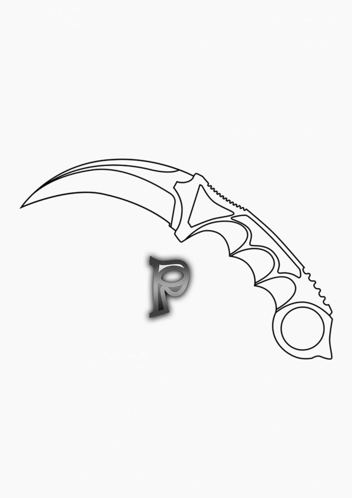 Terrific karambit knife coloring from standoff 2
