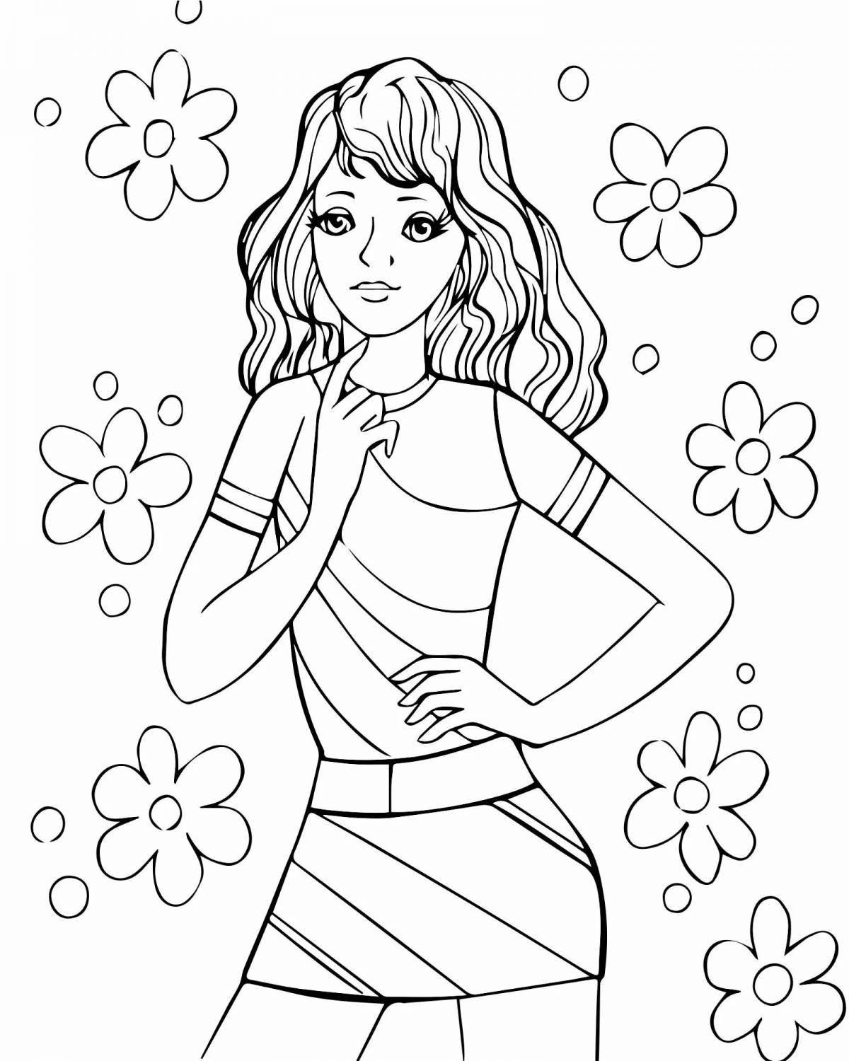 Creative coloring book for 11-13 year olds