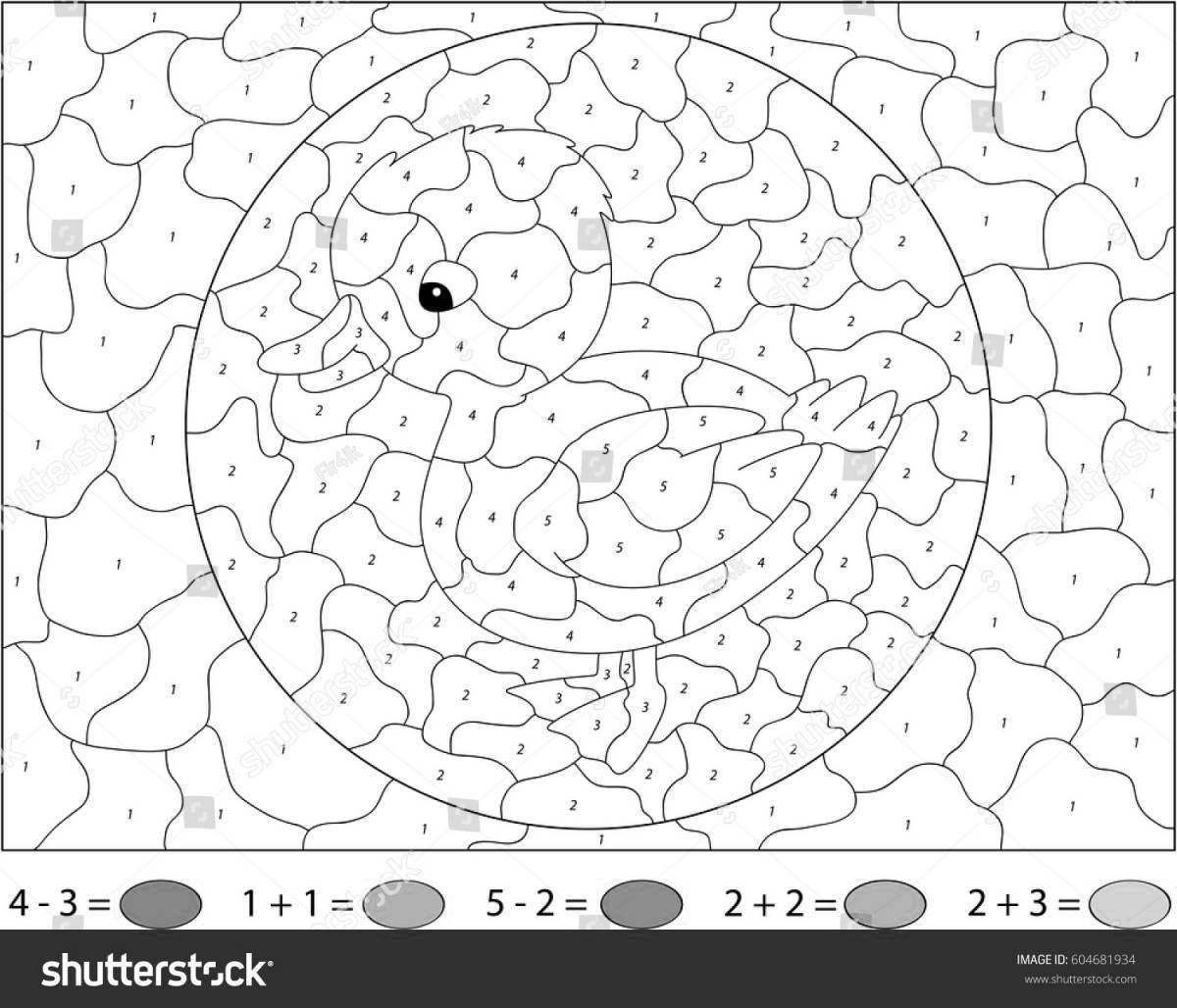 A wonderful strawberry number coloring game