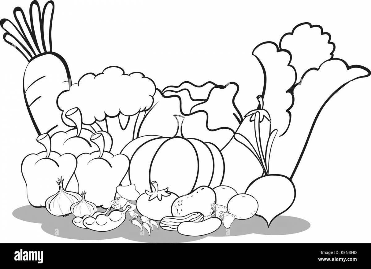 Playful garden coloring book for babies