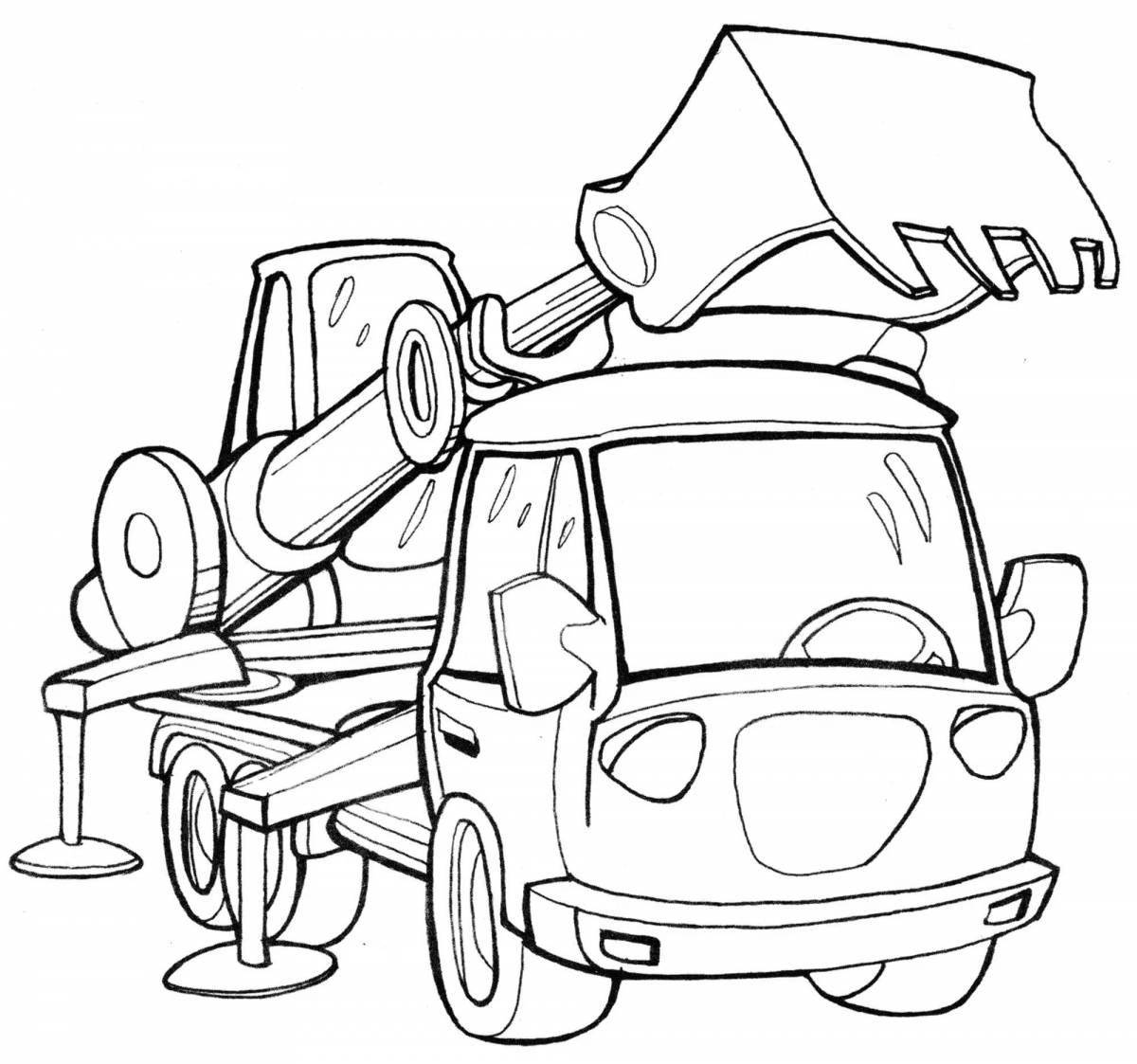 Photo Exciting car coloring pages for kids