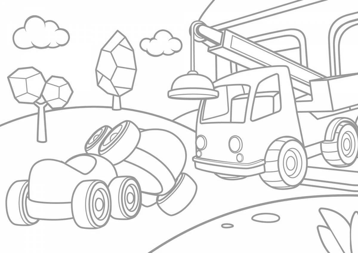 Fine cars coloring book for kids