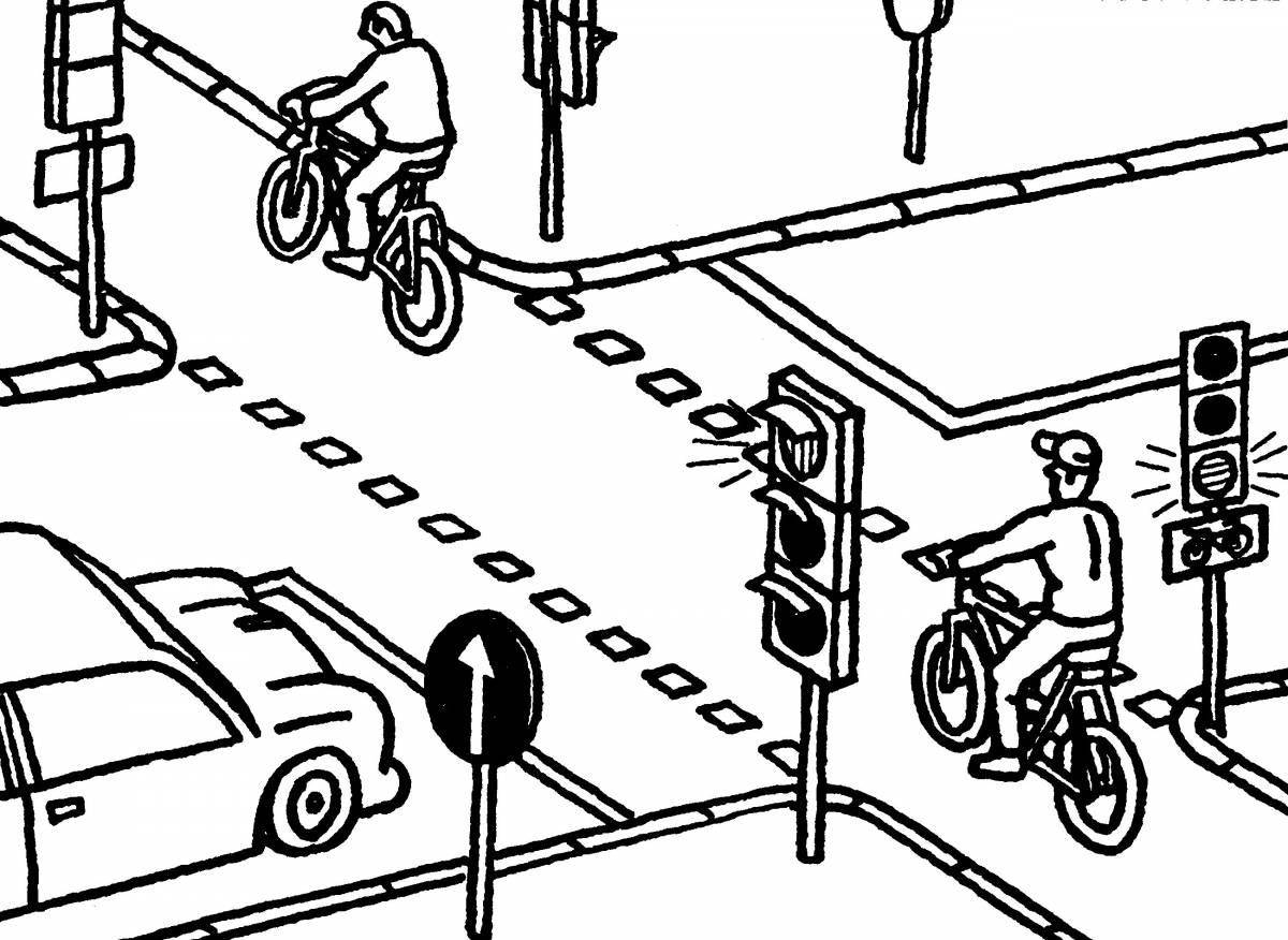 Live coloring page of the traffic controller for the little ones