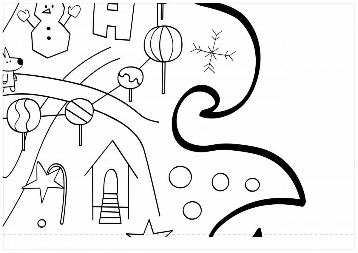 Color-frenzy big tree coloring page for kids