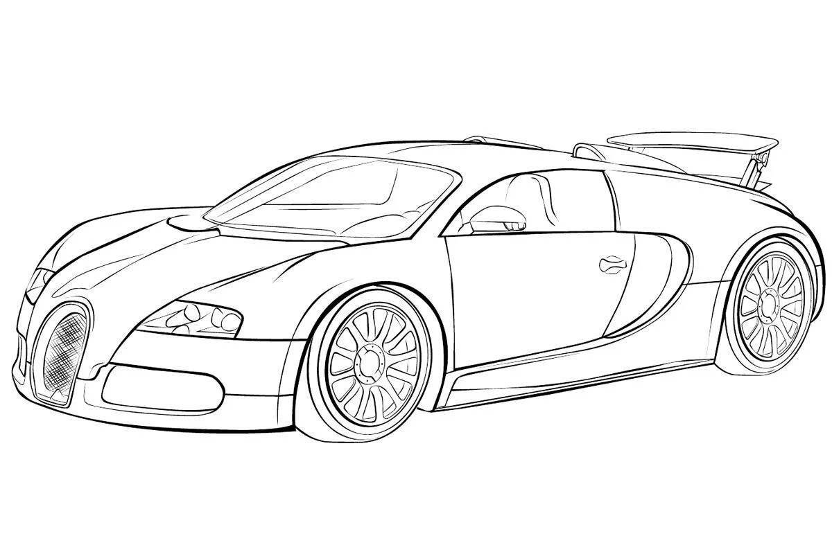 Bugatti coloring book for kids
