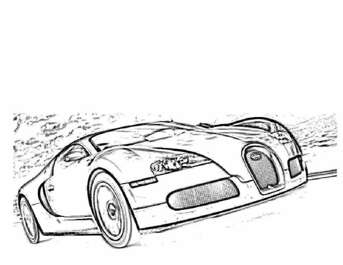 Adorable bugatti coloring book for kids