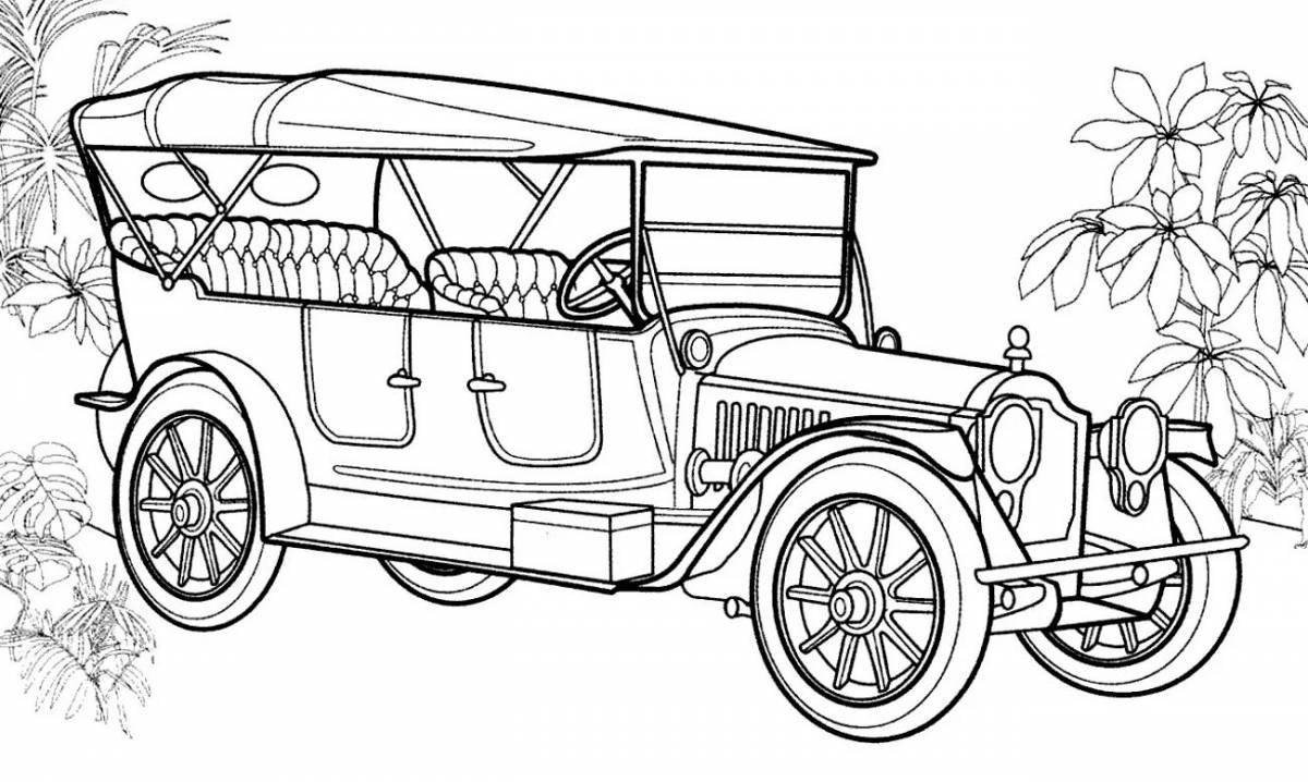 Timeless retro cars coloring pages for boys