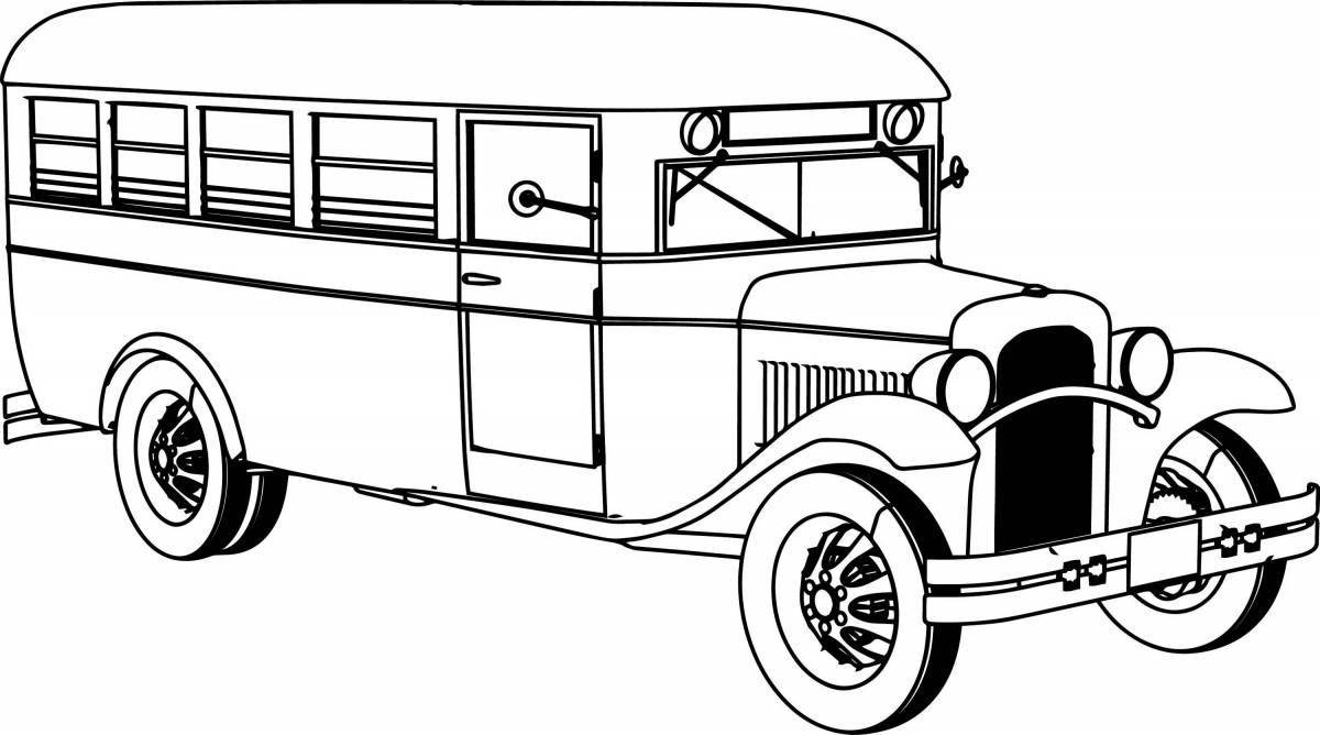 Coloring pages of retro cars for boys