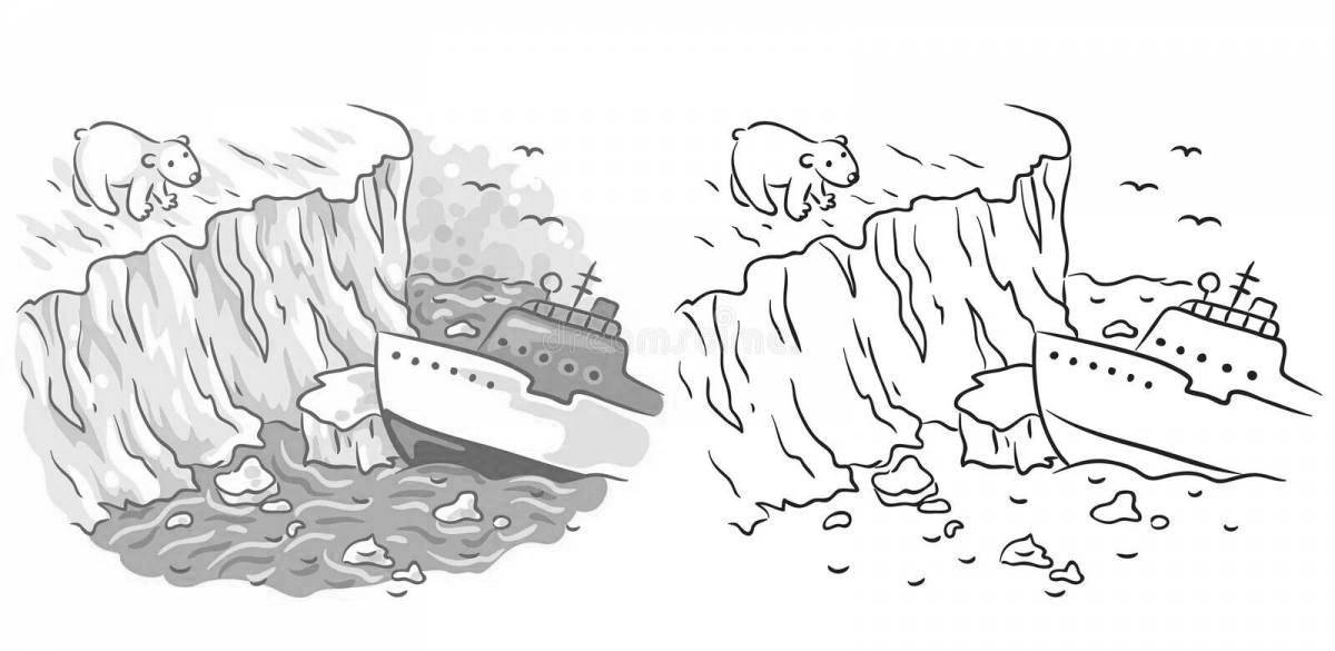 Nuclear Icebreaker Colorful Coloring Page
