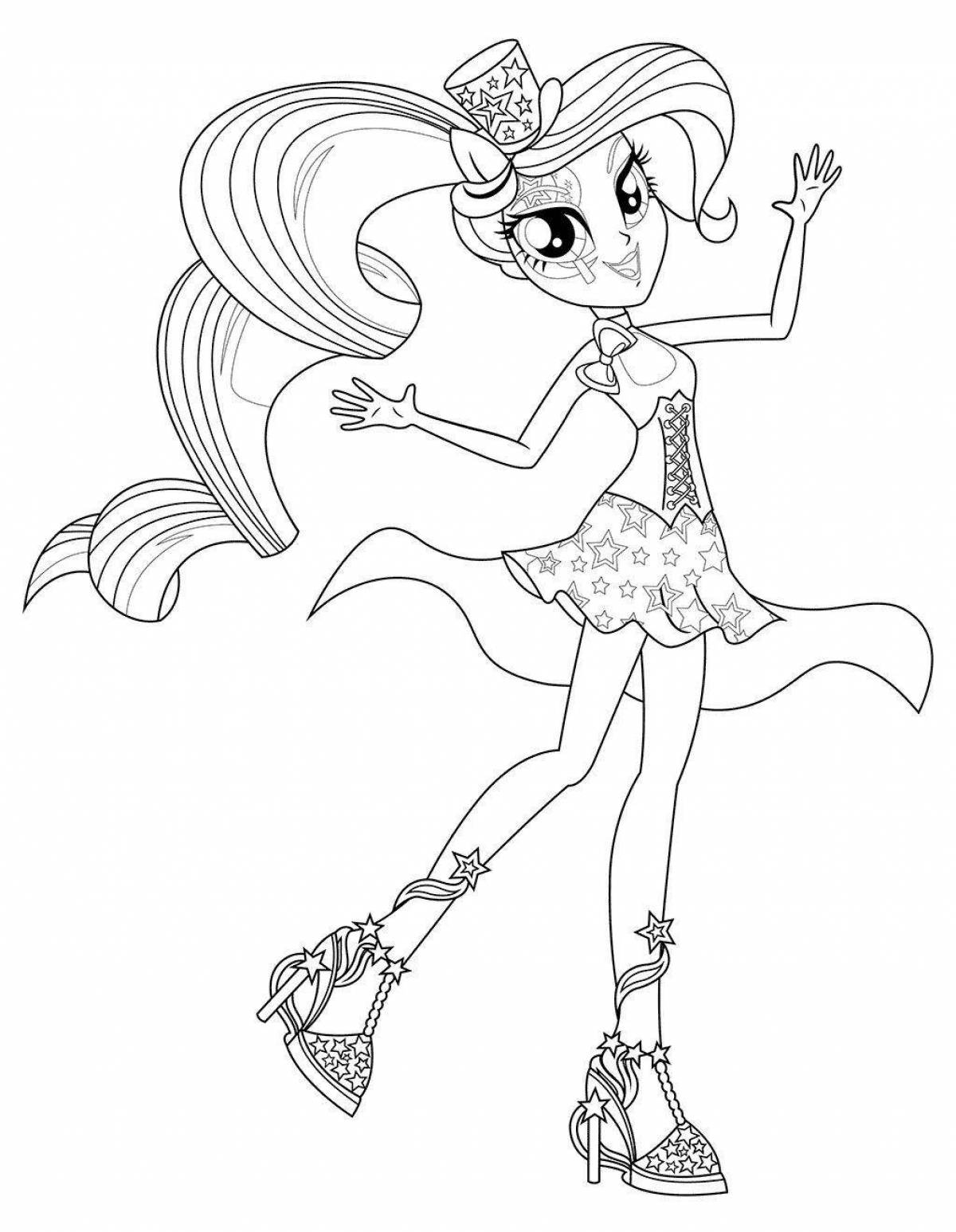 Восхитительная раскраска my little pony equestria girls