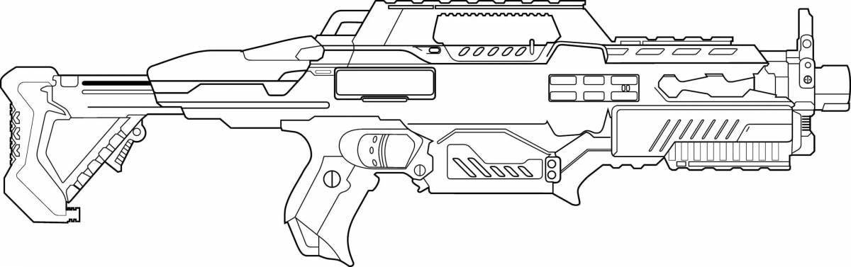 Attractive coloring book for 10 year old boys with guns