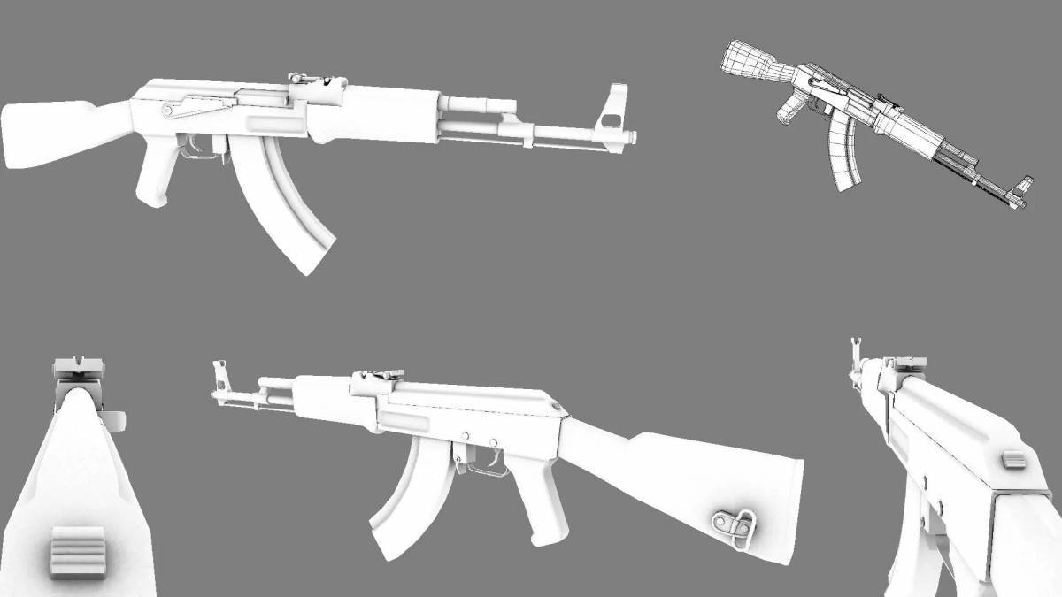 Калаш из стандофф 2 рисунок