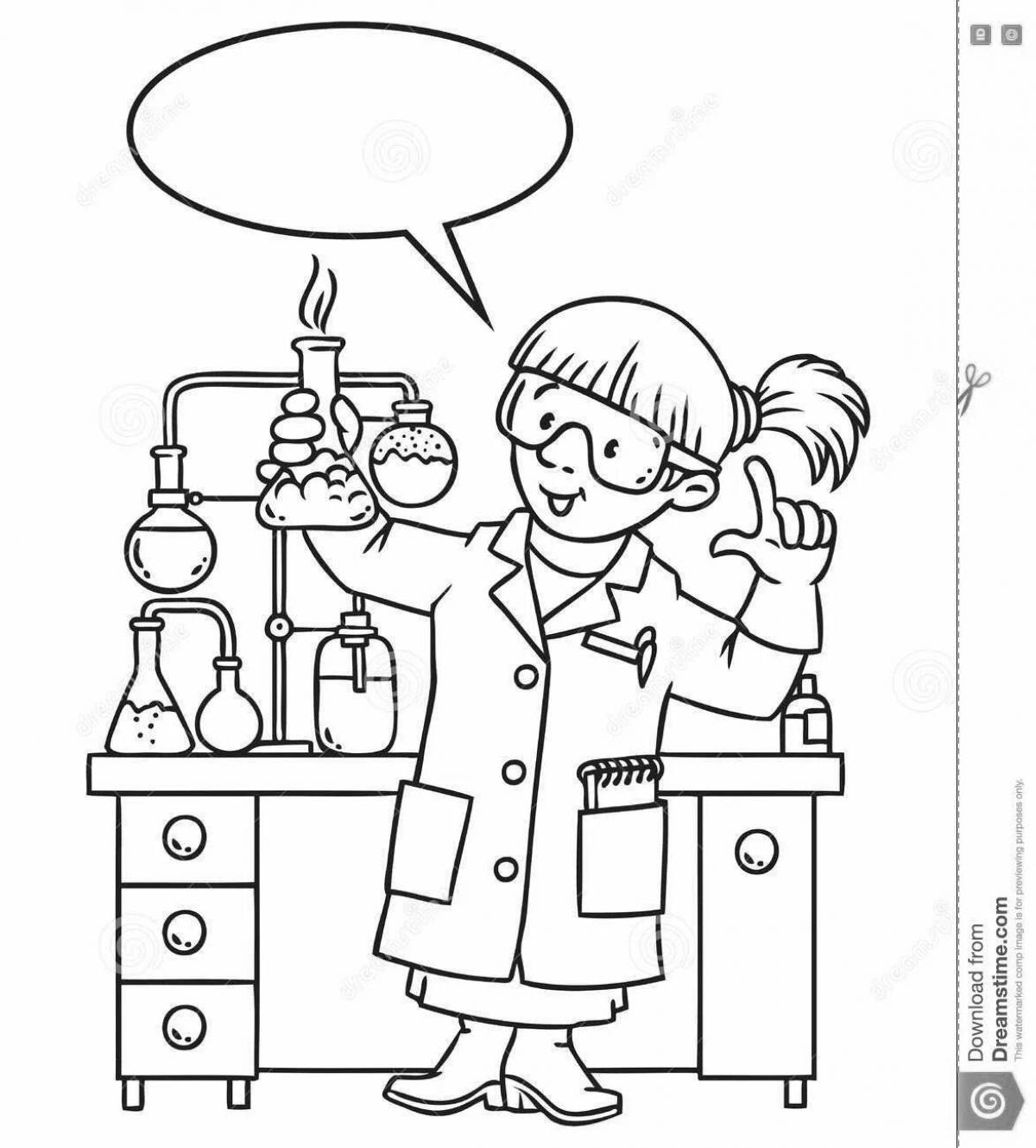 Inspirational experiments coloring page