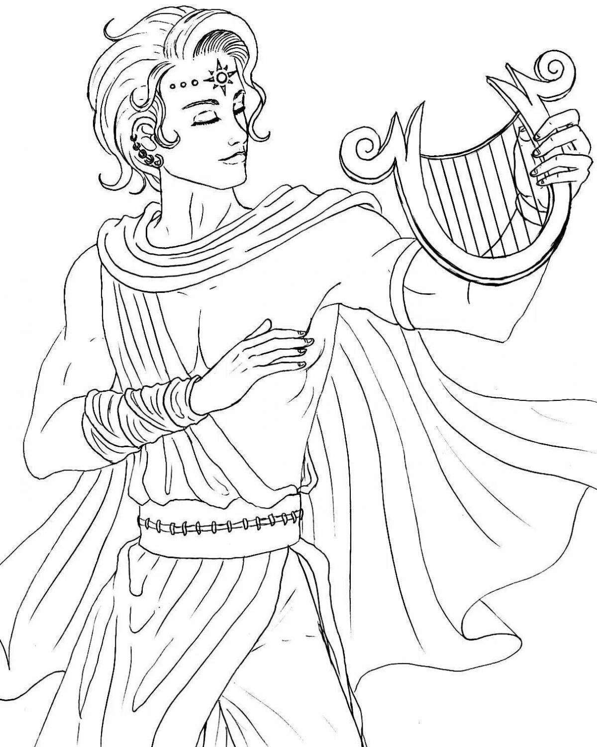 Tempting coloring of ancient Greek myths
