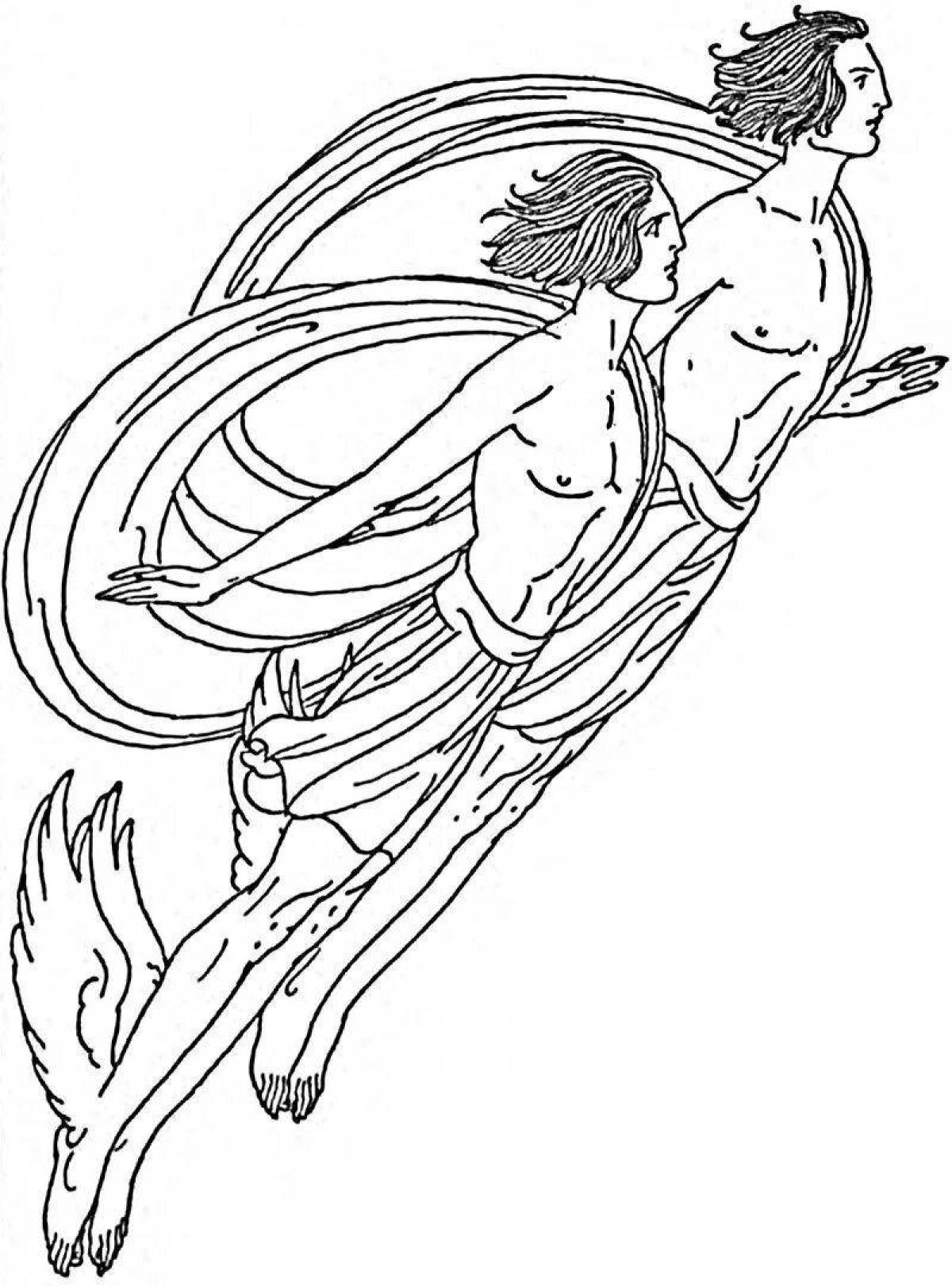 Glitter coloring of ancient Greek myths
