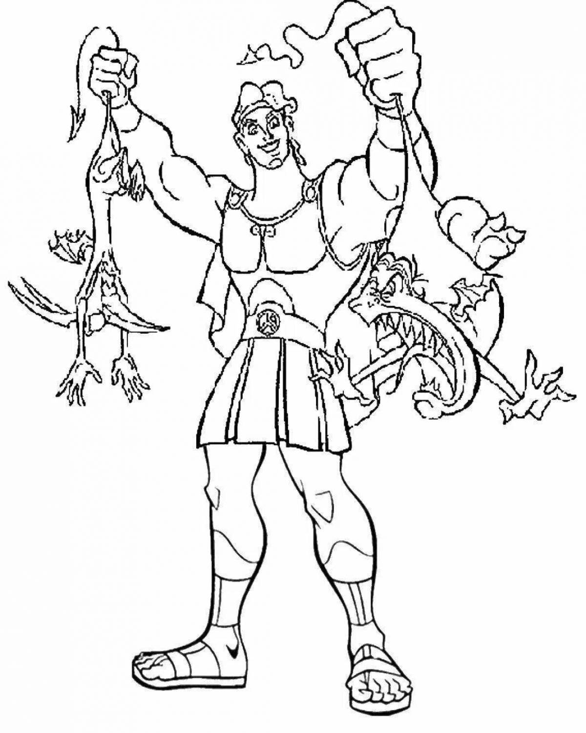 Charming coloring book from ancient Greek myths