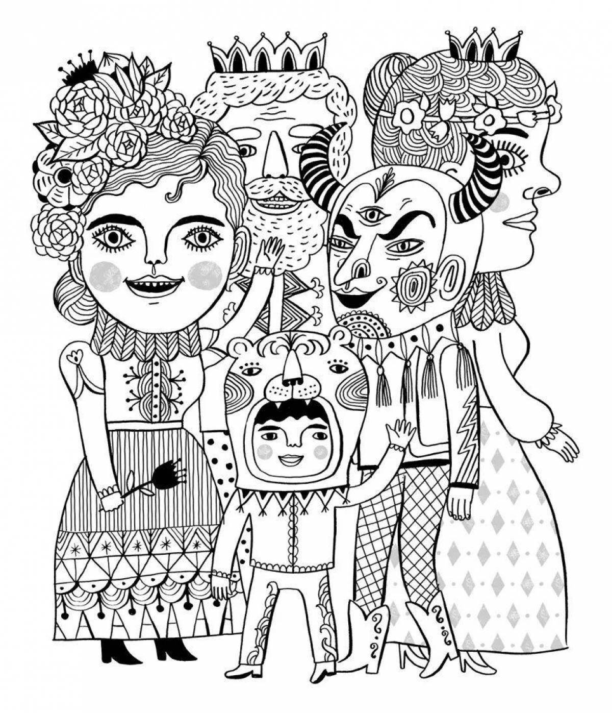 Fun carnival coloring for girls valya