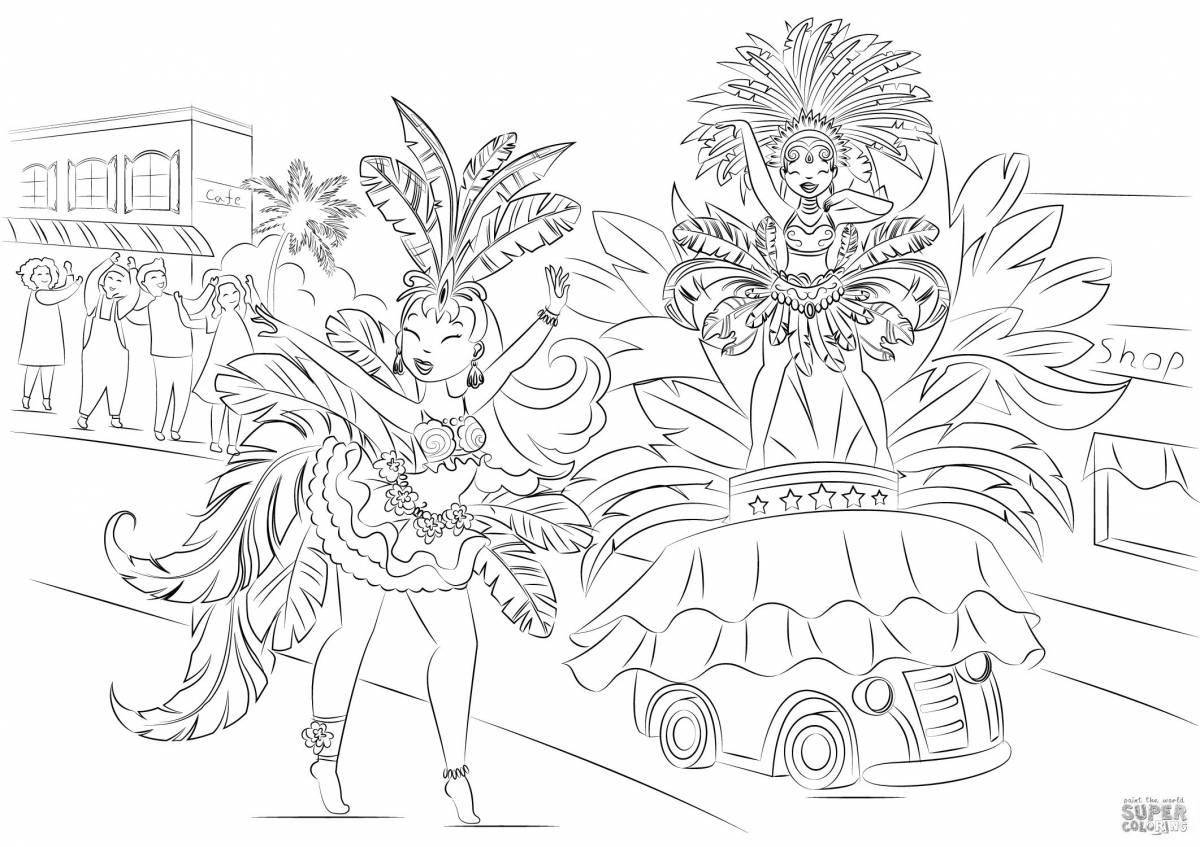 Joyful carnival coloring for girls valya