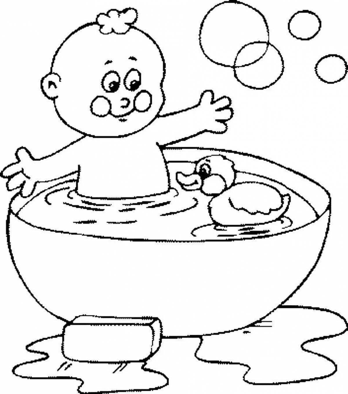 Hygiene and health fun coloring book