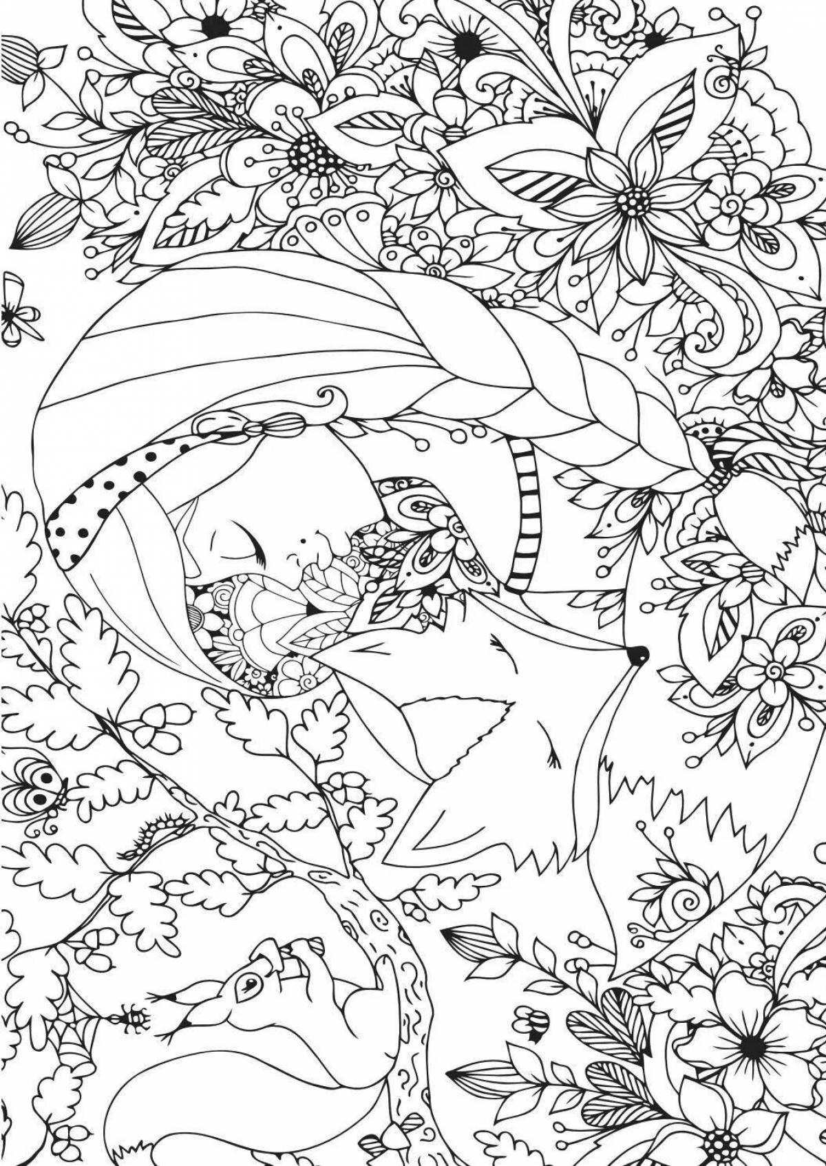 Adorable anti-stress coloring book for adults