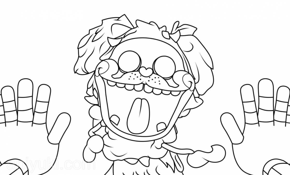 Colorful pj pug coloring page