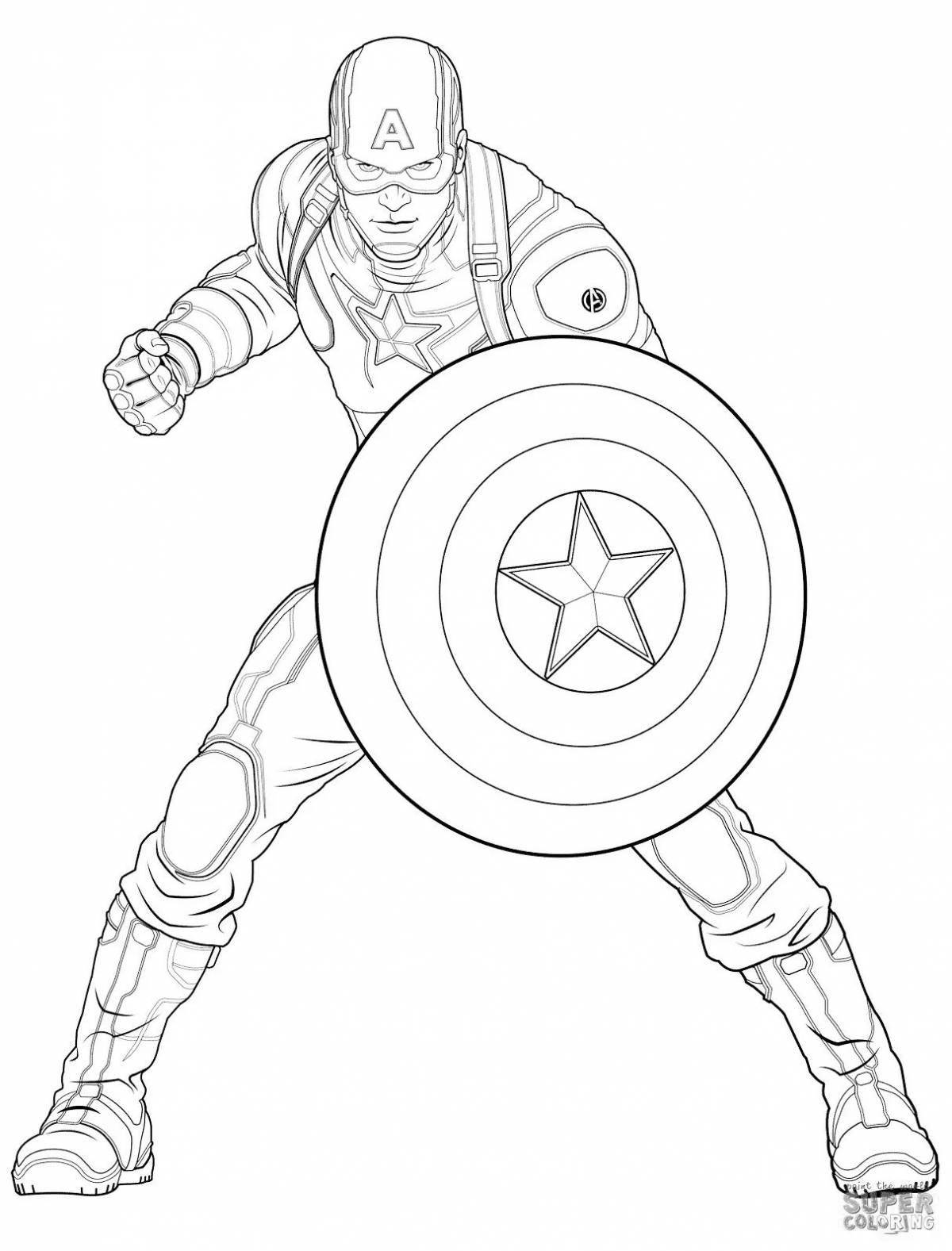 Great spiderman and captain america coloring book