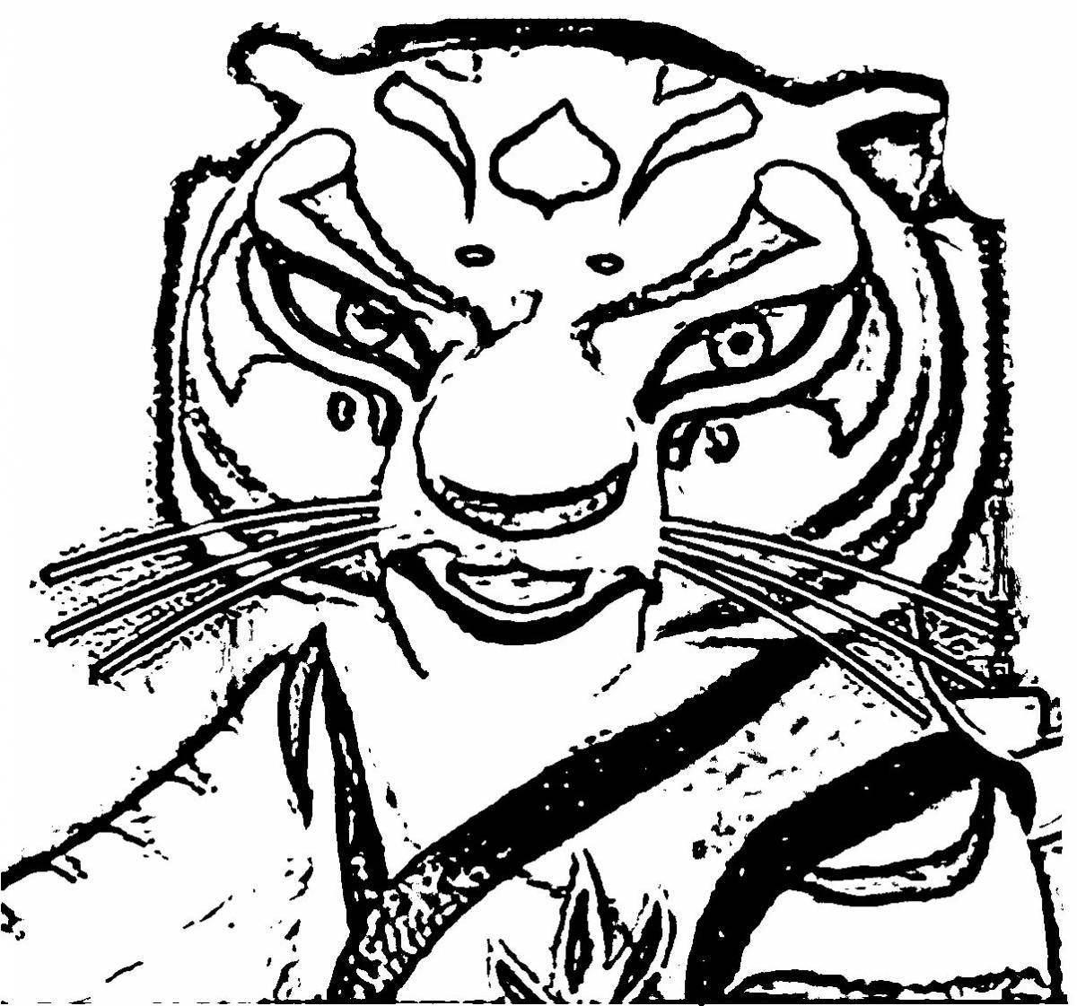Coloring page graceful tigress