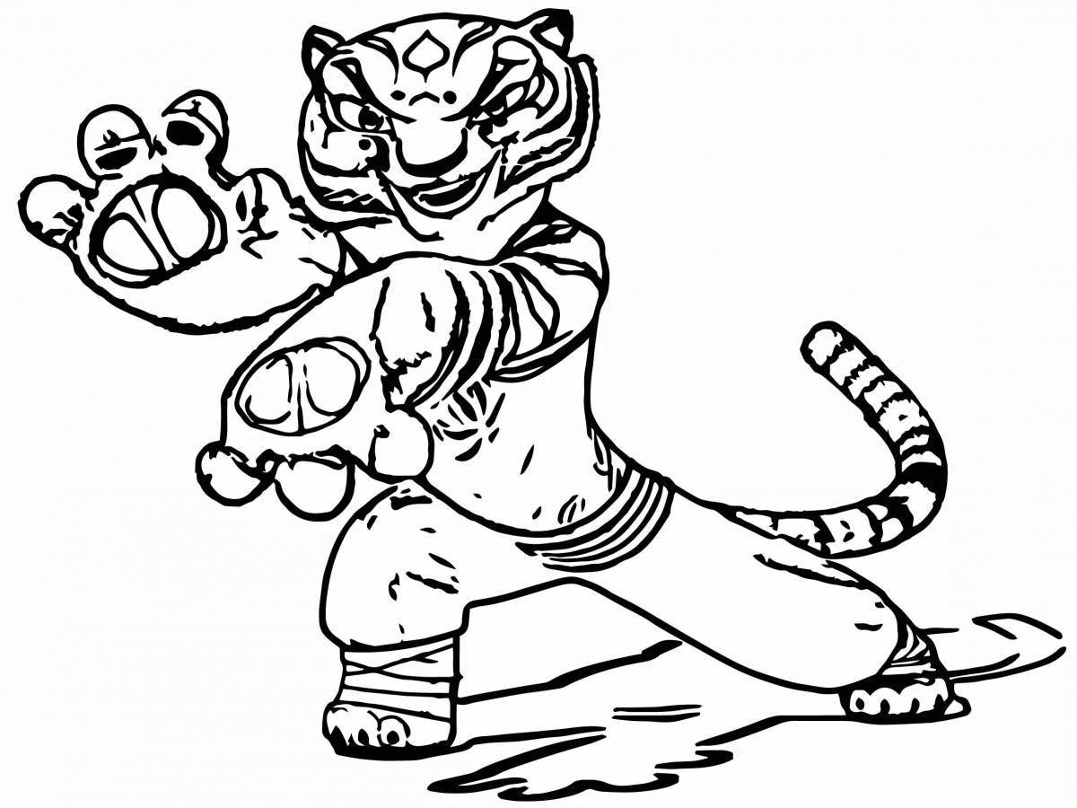 Powerful tigress coloring book