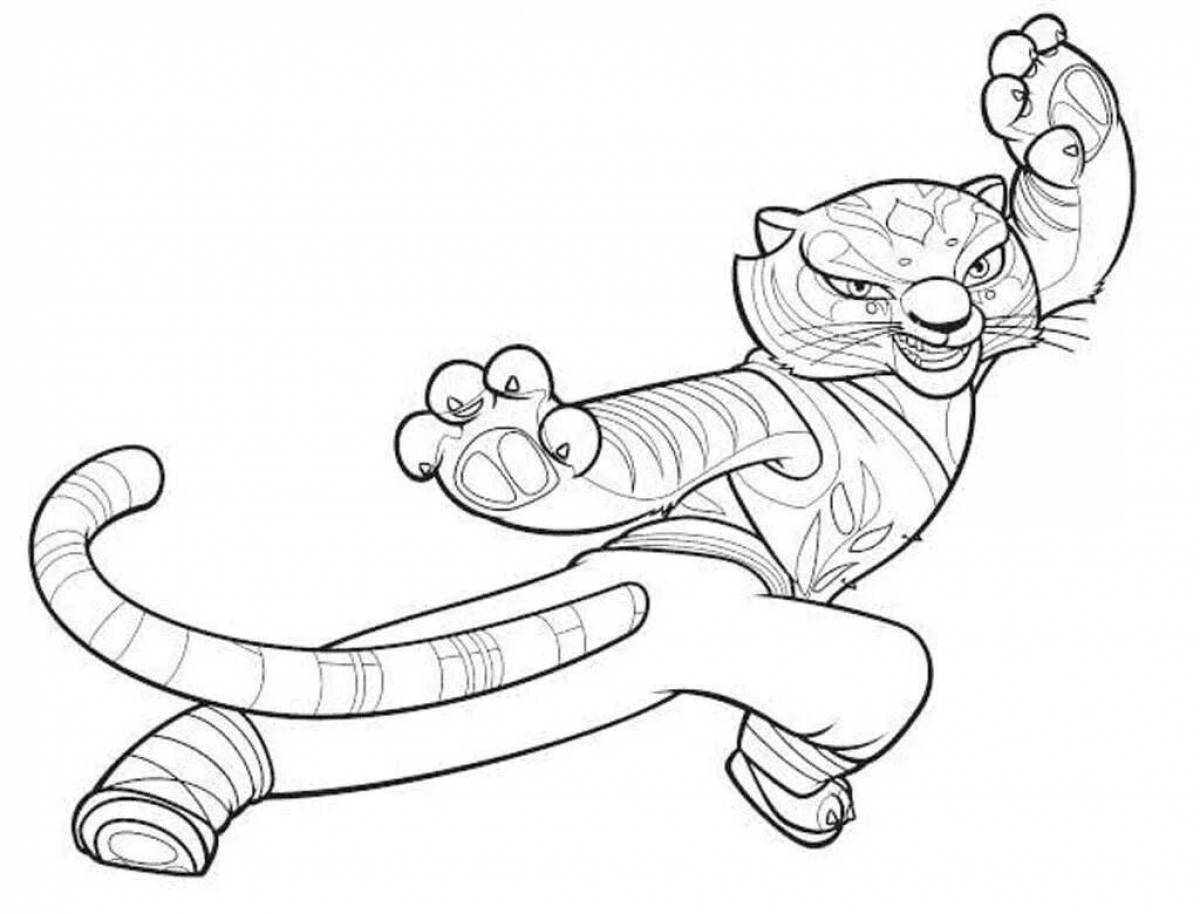Tigress colorful coloring page