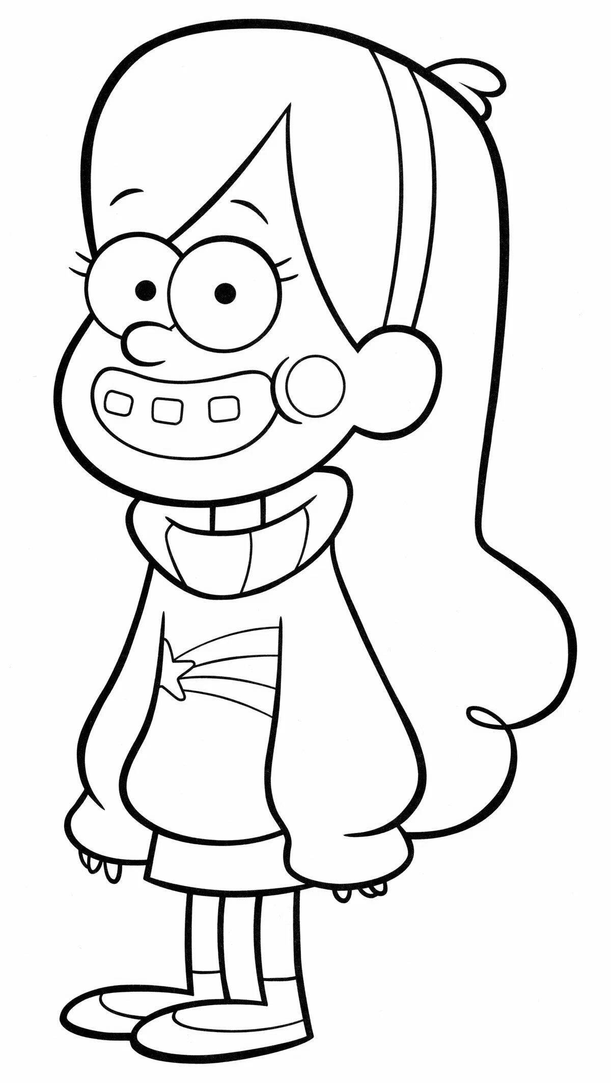 Joyful mabel and chubby coloring book