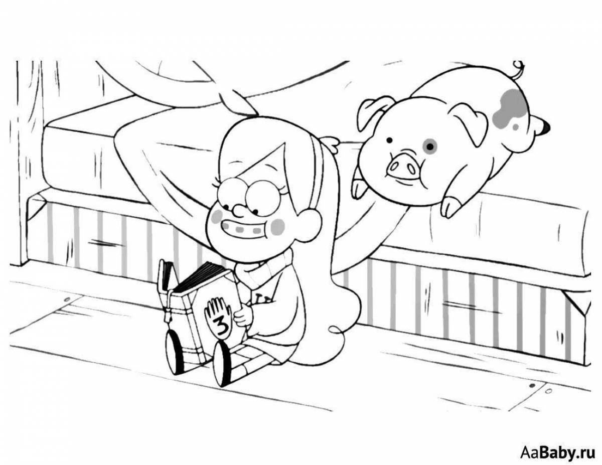 Charming mabel and chubby coloring book