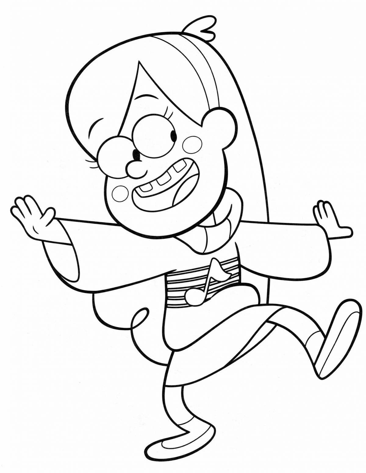 Mabel and chubby funny coloring book