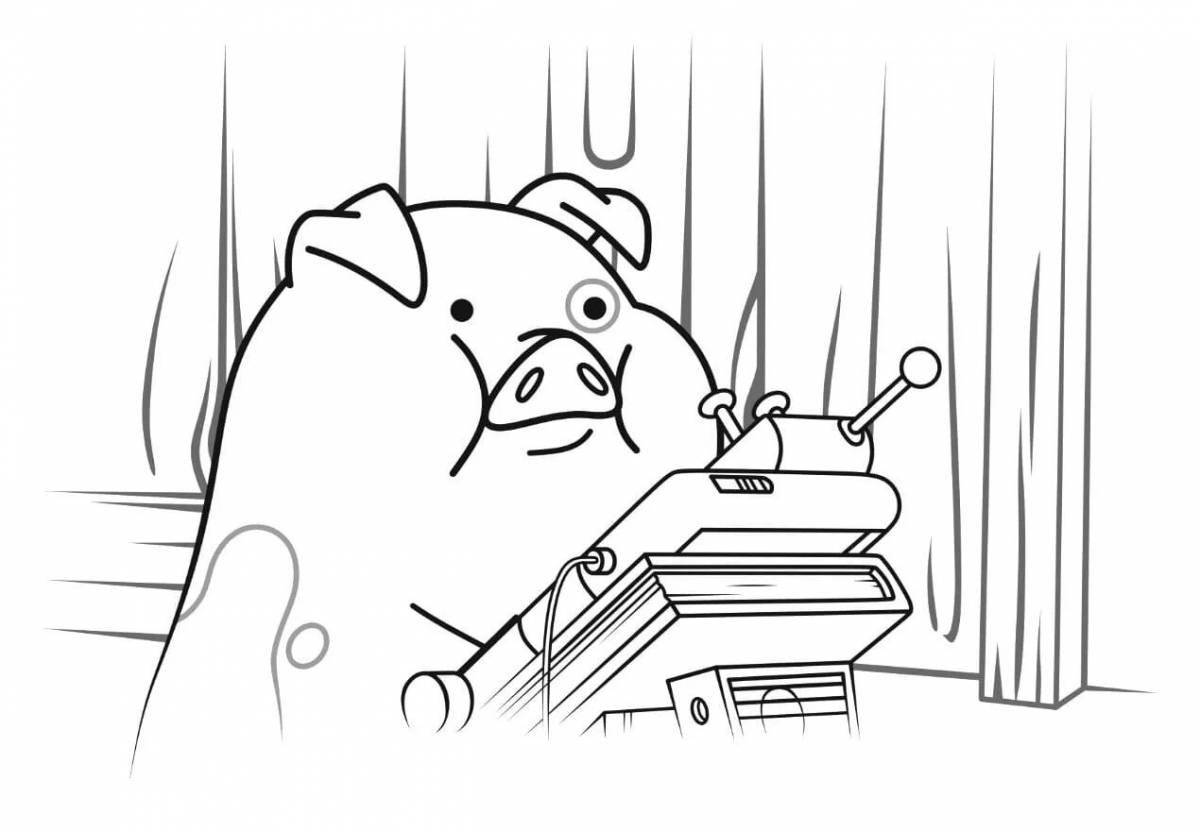 Mabel and chubby coloring page