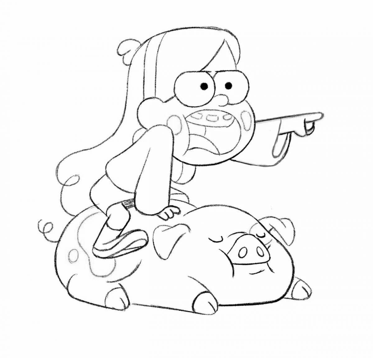 Attractive coloring mabel and chubby