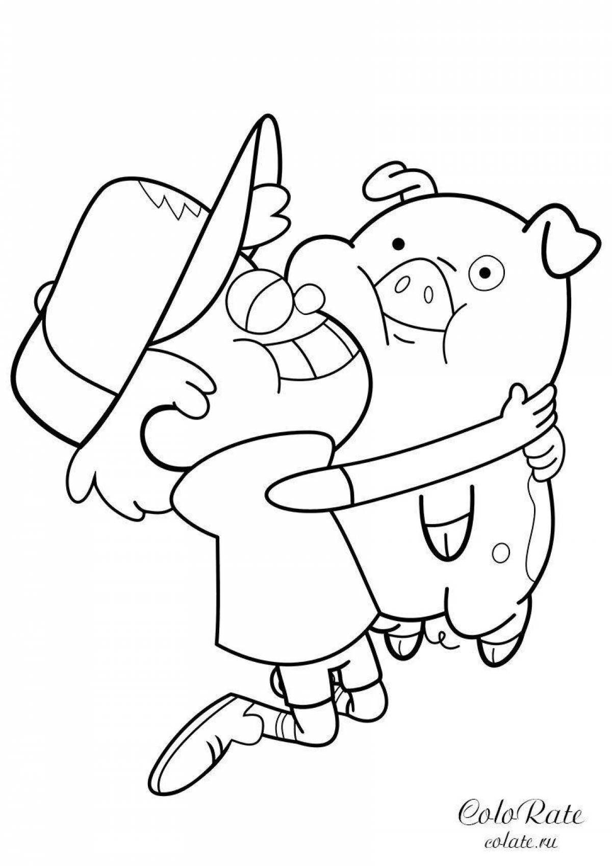 Mabel and chubby hypnotic coloring book