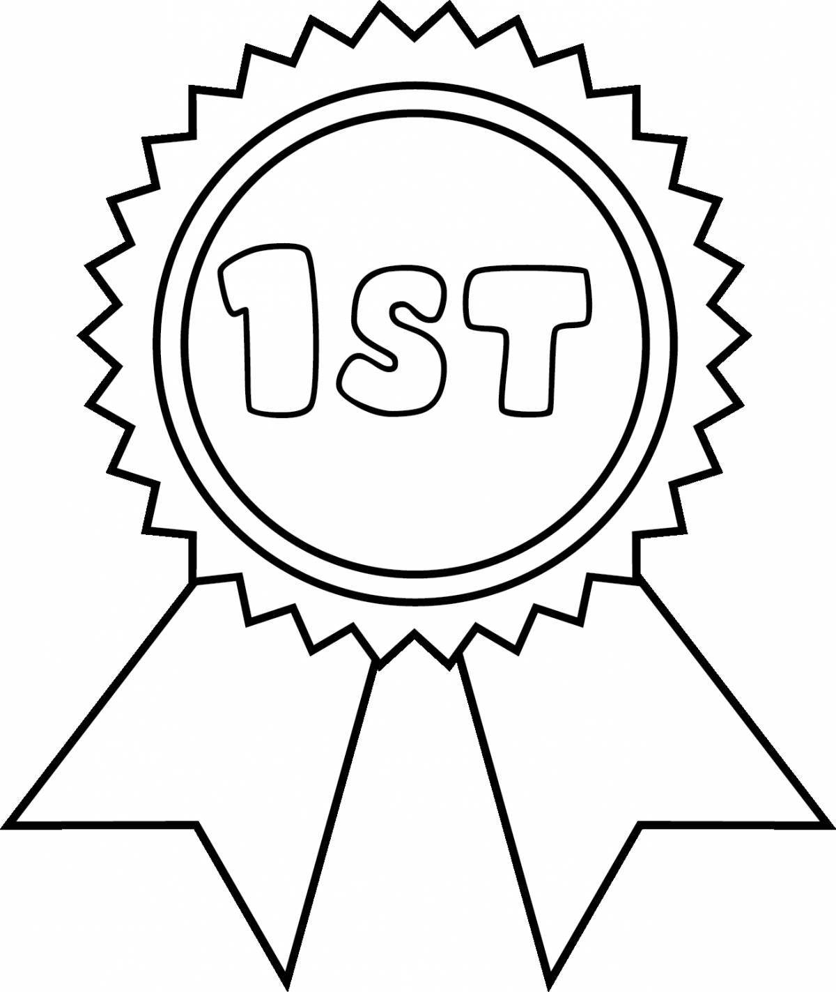 Playful medal template for February 23rd
