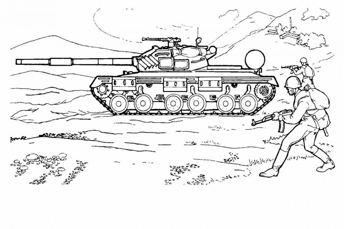 Amazing soldiers and tanks coloring pages for kids