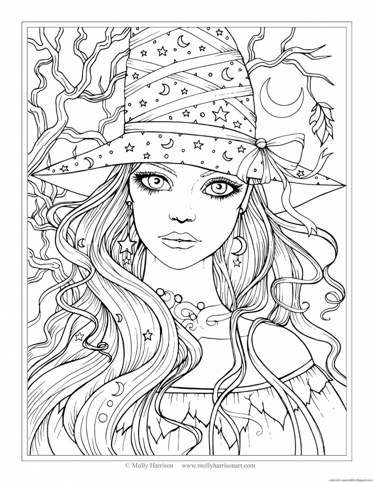 Amazing coloring book for girls 10-15 years old