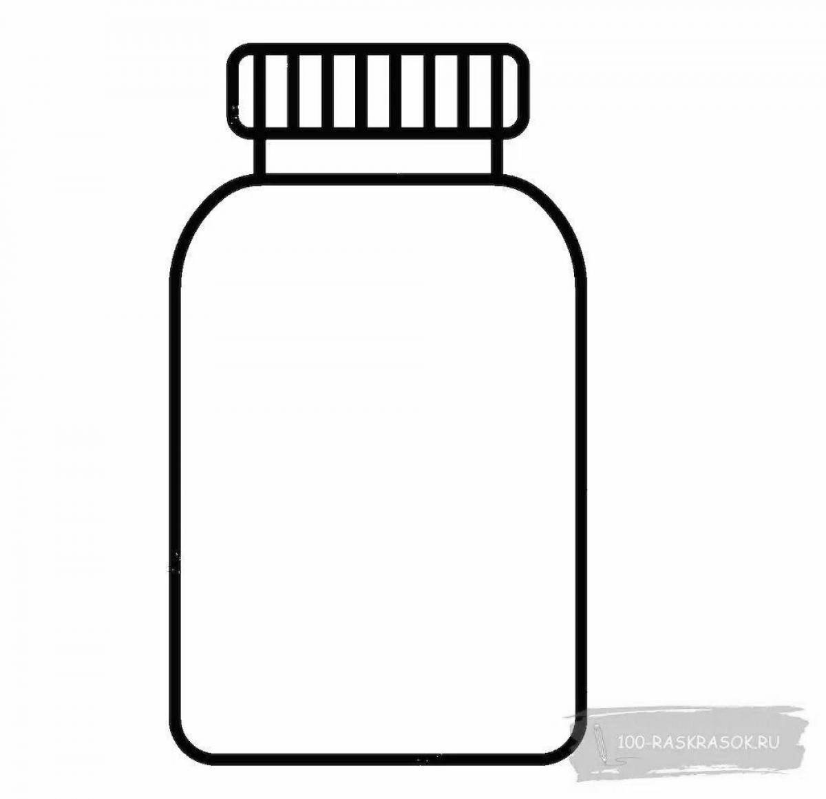 Трафарет бутылочки для лекарства