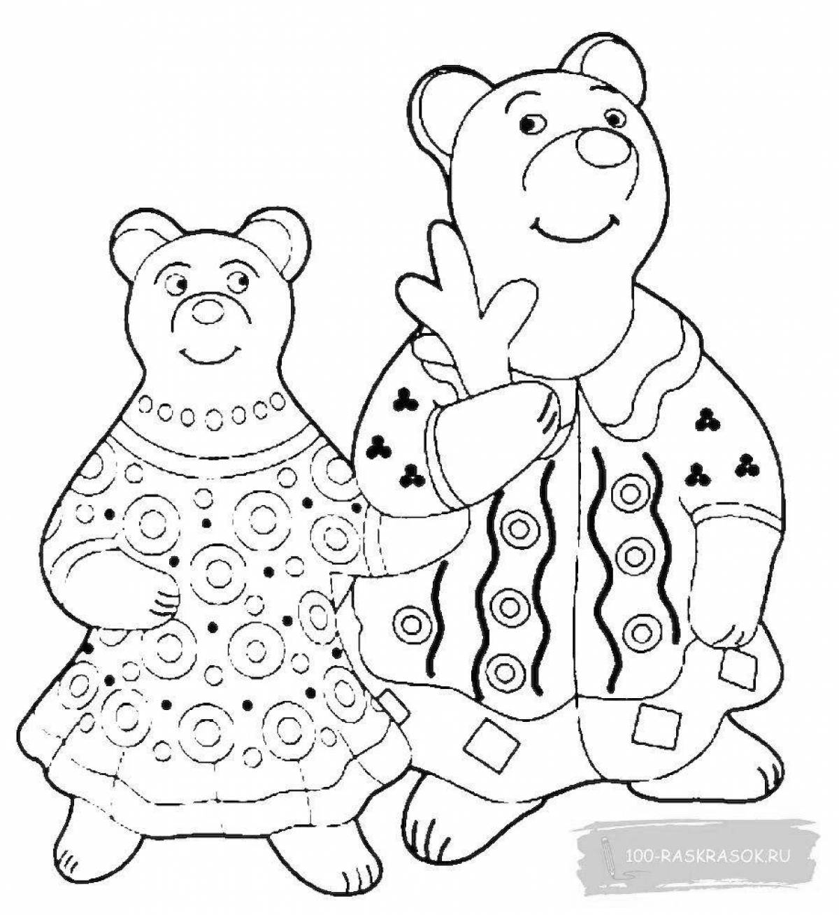 Glowing Russian folk coloring for children
