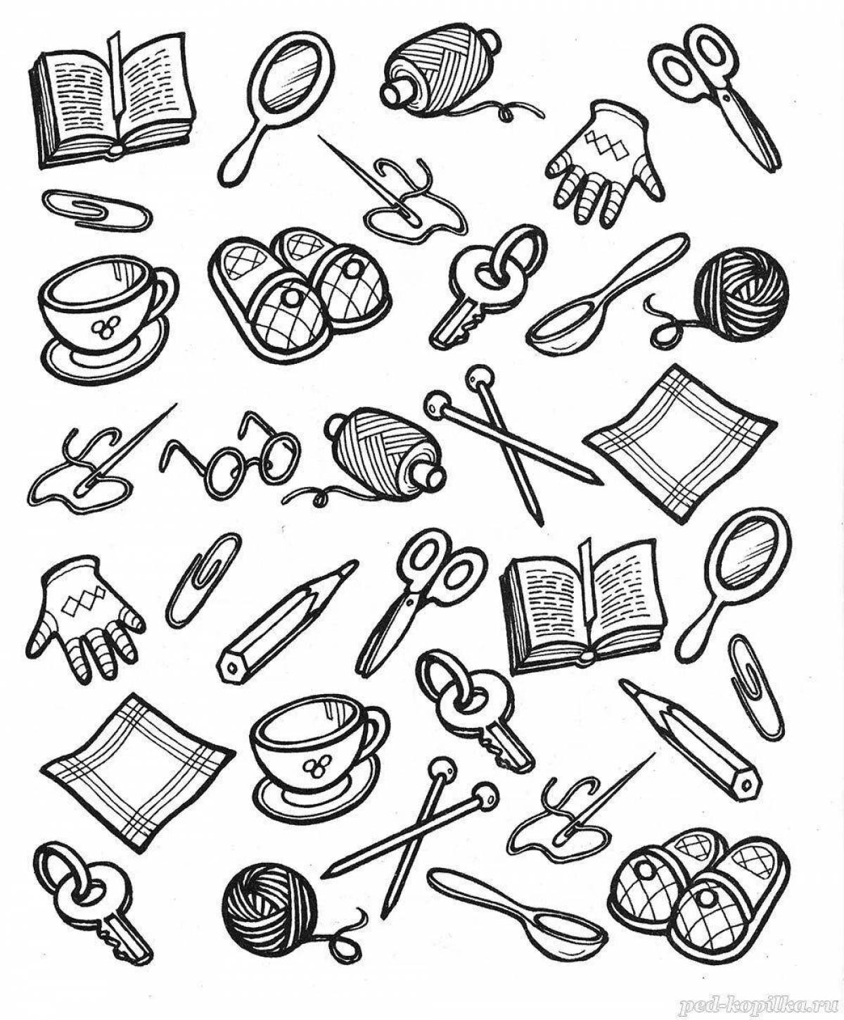 Coloring book shining wooden trains