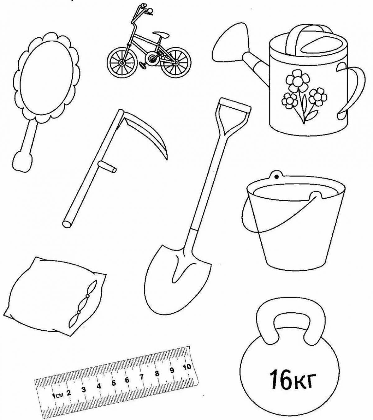 Coloring colorful wooden cars