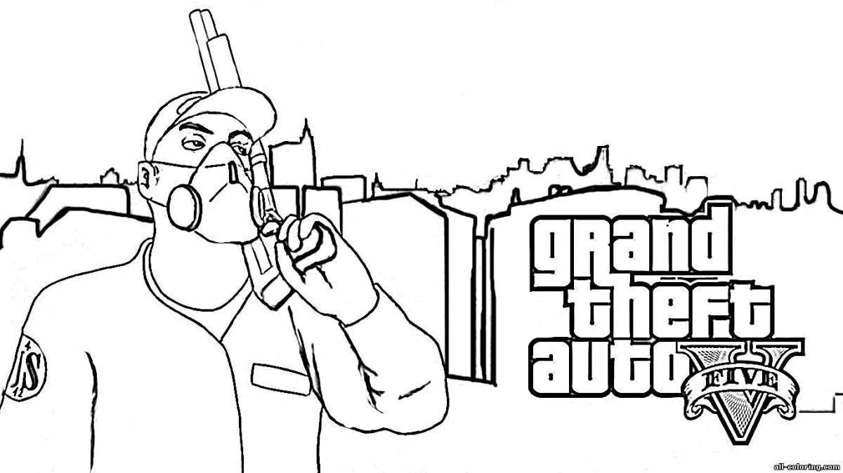 Inviting coloring pages from gta 5 franklin and chop